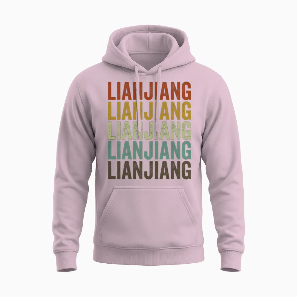 Lianjiang China Retro Vintage Unisex Hoodie - Light Pink