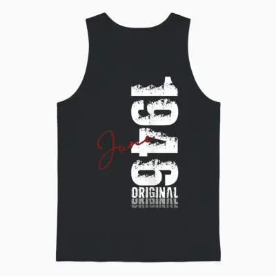 80 Ans Anniversaire Homme Cadeau Juin 1946 Vintage Unisex Tank Top - Black