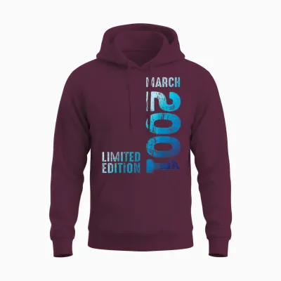 Seit März 2001 Jahr 2001 Retro 2001 Vintage 2001 Edition Unisex Hoodie - Maroon