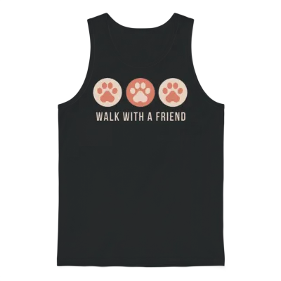 Walk with a Friend Unisex Tank Top - Black