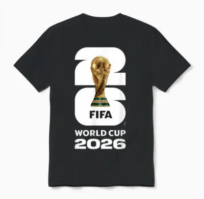 Fifa World Cup 26 Gold Trophy Tees T Shirts for Men and Women Unisex T-Shirt - Black