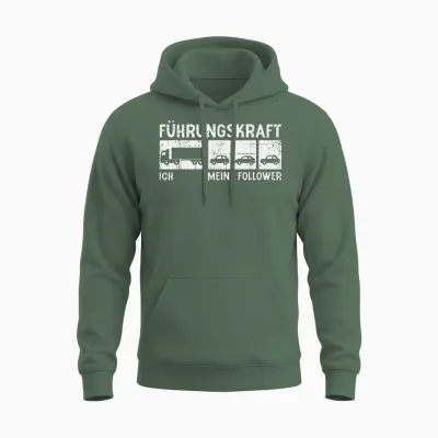 Führungskraft Fernfahrer Ich Meine Follower Lkw Fahrer Unisex Hoodie - Military Green