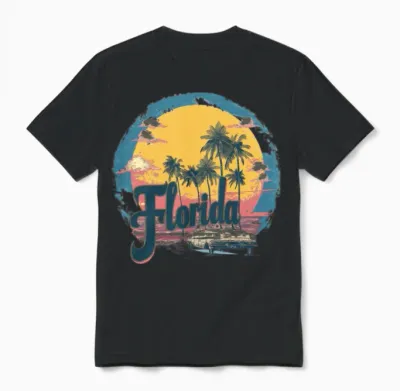 Retro Florida Unisex T-Shirt - Black
