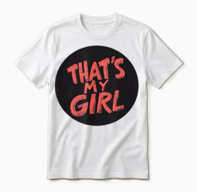 Cool Outfit That's My Girl Speech T-Shirt, Black, S Unisex T-Shirt - White