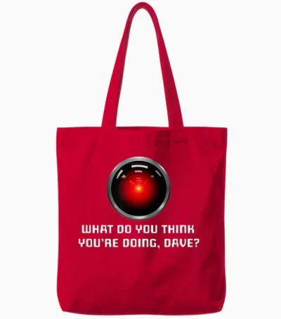 Hal 9000 Vintage Künstliche Intelligenz Tote Bags - Red