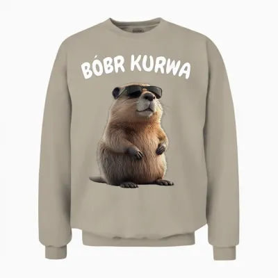 Polnischer Biber Spruch "bober Kurwa" Ja Pierdole Bobr Unisex Sweatshirt - Sand