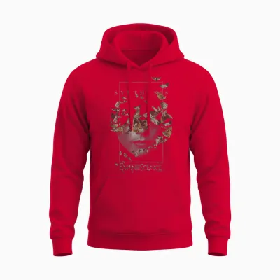 Evanescence Half Face Unisex Hoodie - Red