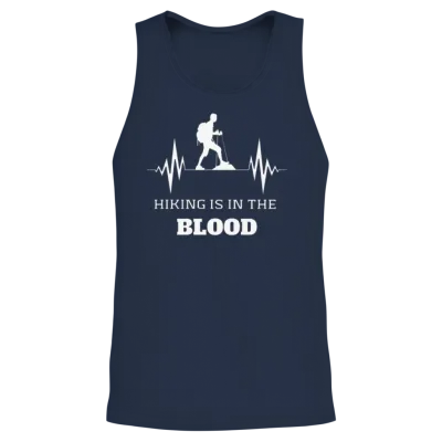 Hiking Is on the Blood - Keep Calm and Hike On Unisex Tank Top - Navy