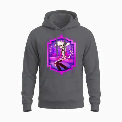 Hazbin Hotel - Angel Dust Unisex Hoodie - Charcoal