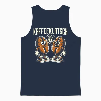 Lustiger Spruch Sarkusmus Ironie Kaffeeklatsch Unisex Tank Top - Navy