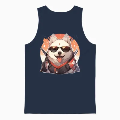 Dogs Pet Dog Owner Dog Lover Animal Unisex Tank Top - Navy