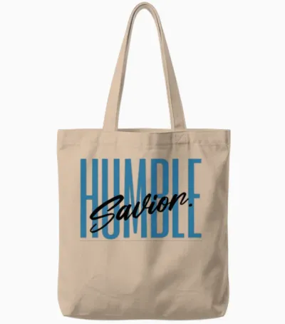 Humble Savior Tote Bags - Natural