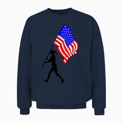 Flagbearer Usa Woman Unisex Sweatshirt - Navy