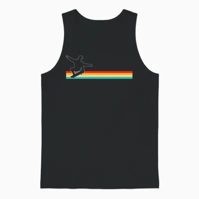 Skating Retro Unisex Tank Top - Black