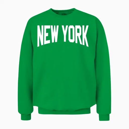 New York Unisex Sweatshirt in Irish Green
