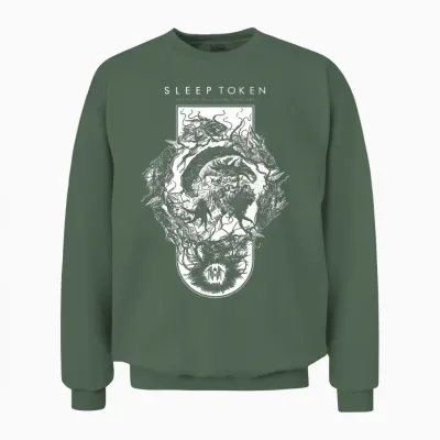 Sleep Token Tpwbyt Sigil Brown Unisex Sweatshirt - Military Green