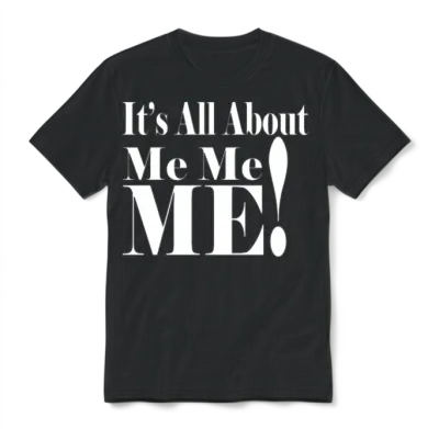 It's All About Me Me Me Unisex T-Shirt - Black