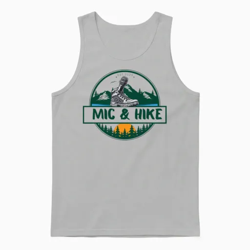 Mic & Hike Unisex Tank Top - Ash