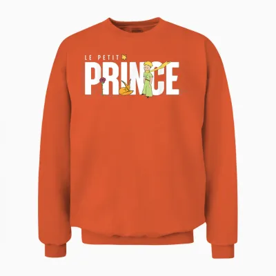 Le Petit Prince Classic Story Art Design T-Shirt, Black, S Unisex Sweatshirt - Orange