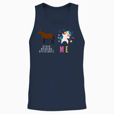 Funny Wedding Officiant Gift Unisex Tank Top - Navy