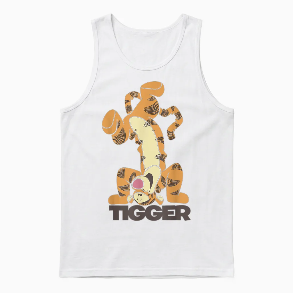Disney Winnie the Pooh Bouncing Tigger Unisex Tank Top in White