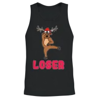 Reindeer Loser Dance Battle Royal Christmas Gift Unisex Tank Top - Black – 2