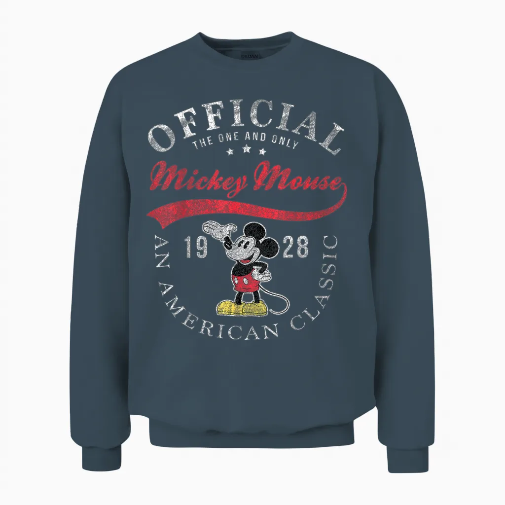Disney Mickey and Friends the Only True Mickey Mouse Unisex Sweatshirt in Dark Heather