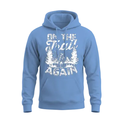 On the Trail Again - Hiking Unisex Hoodie - Carolina Blue