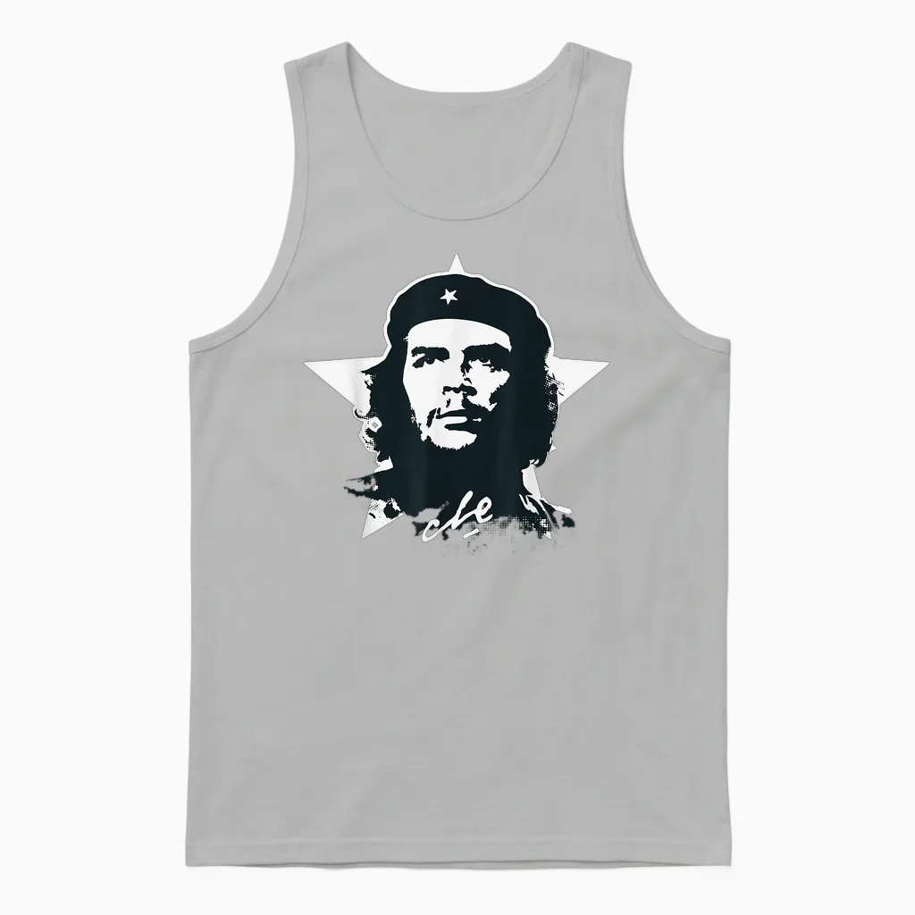 Che Guevara Shirt étoile Révolution Cuba Rebelle Icône Unisex Tank Top in Ash