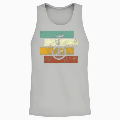Unicycle Retro Unisex Tank Top - Ash