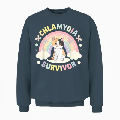 Vulgaire Pour Les Hommes, Homme Inapproprié, Survivant De La Chlamydia Unisex Sweatshirt - Dark Heather