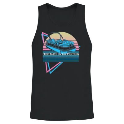 Boating Retro Unisex Tank Top - Black