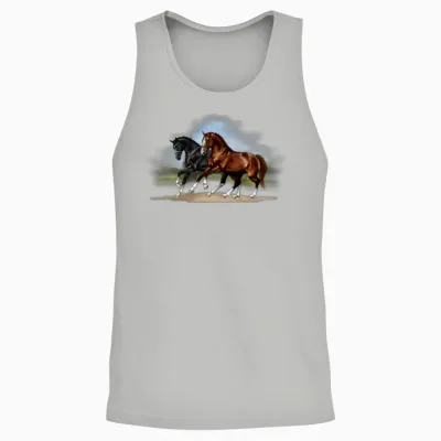 Horses Unisex Tank Top - Ash