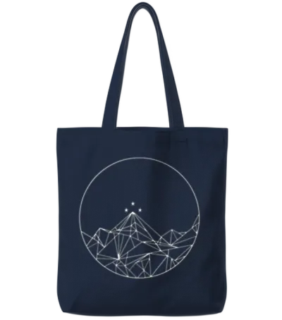 Feyre's Tattoo Two Sided Front and Back Rhysand Tote Bags - Navy