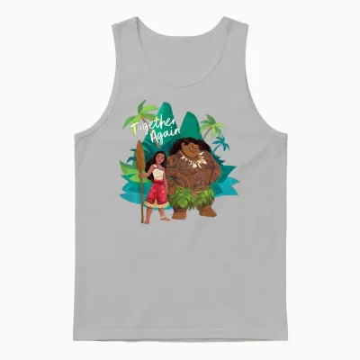 Disney Moana 2 Moana and Maui Together Again T-Shirt, Black, S Unisex Tank Top - Ash