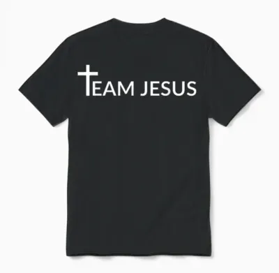 Team Jesus - Christian T-Shirt - Jesus T-Shirt, Black Unisex T-Shirt - Black