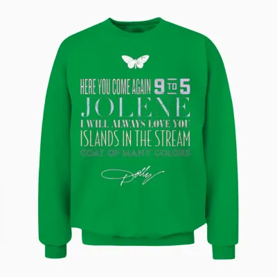 Dolly Parton Greatest Hits Unisex Sweatshirt - Irish Green