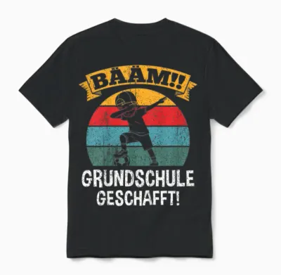 Bääm Grundschule Geschafft Absolvent Abschluss 2027 Unisex T-Shirt - Black