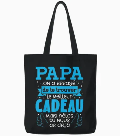 Father's Day Gift Dad Tried to Find Best T-Shirt, Black, S Tote Bags - Black
