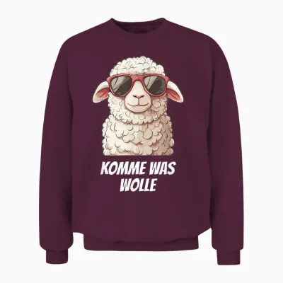 Landwirt Landwirtin Schaf Motivation Komme Was Wolle Unisex Sweatshirt - Maroon