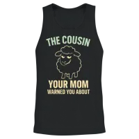 Funny Black Sheep Cousin Quirky Family Outcast Unisex Tank Top - Black – 2