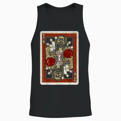 The Big Lebowski the Dude Abides Playing Card Unisex Tank Top - Black