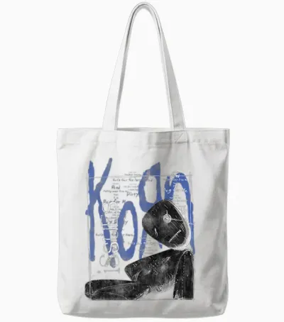 Korn Issues Ragdoll Tote Bags - White