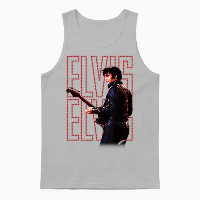Elvis Presley Official 68 Comeback Special Unisex Tank Top - Ash