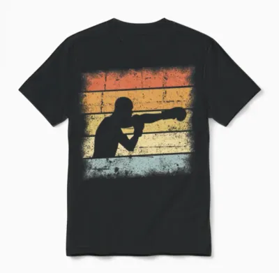 Boxer Retro Unisex T-Shirt - Black