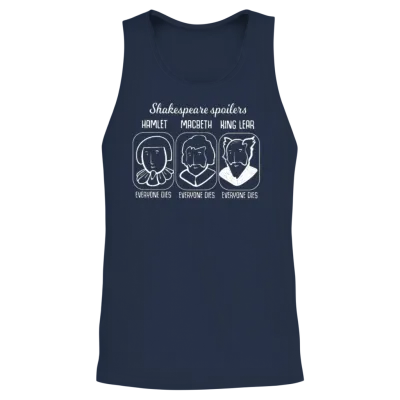 Shakespeare Quote Hamlet Spoiler Teacher Gift Unisex Tank Top - Navy