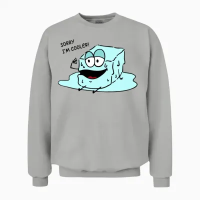 Funny Ice Cubes Shirt Funny Picture Unisex Sweatshirt - Ash