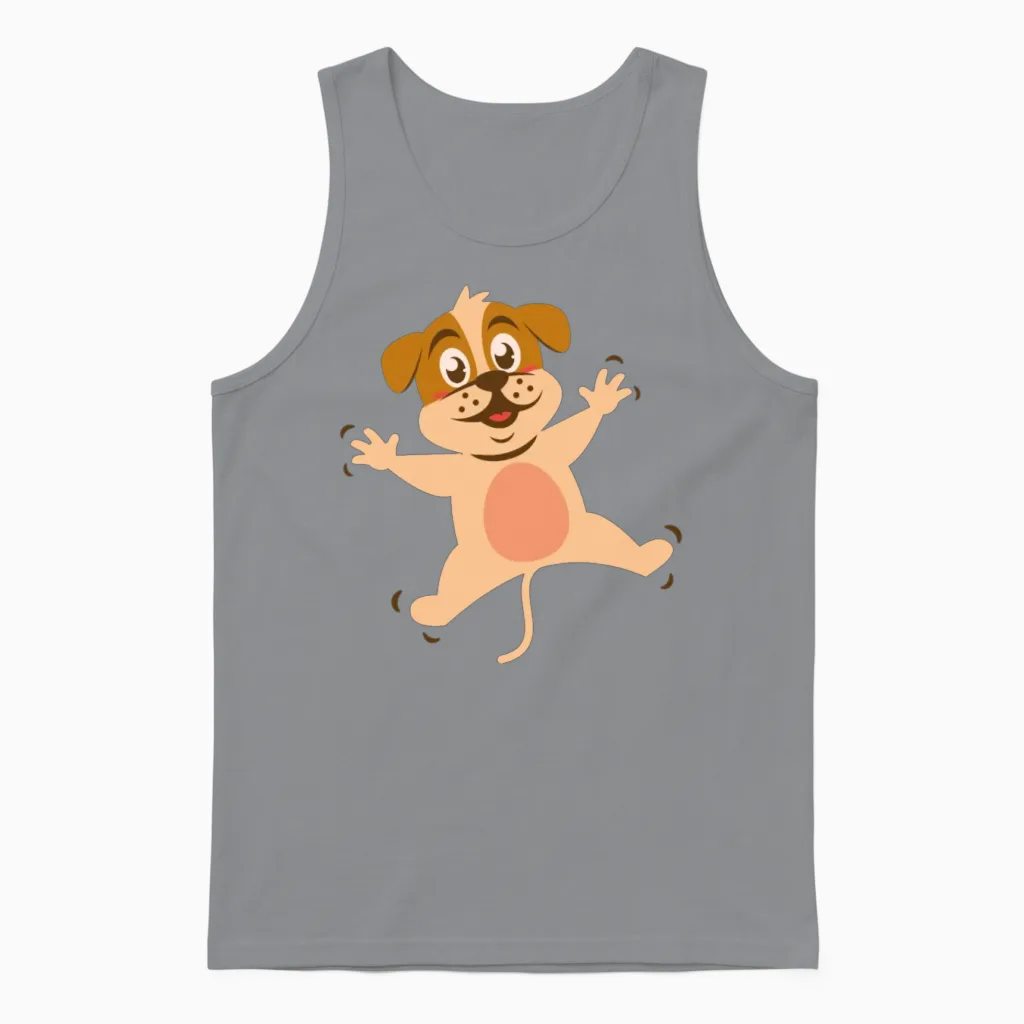 Funny Animal Unisex Tank Top in Sport Grey