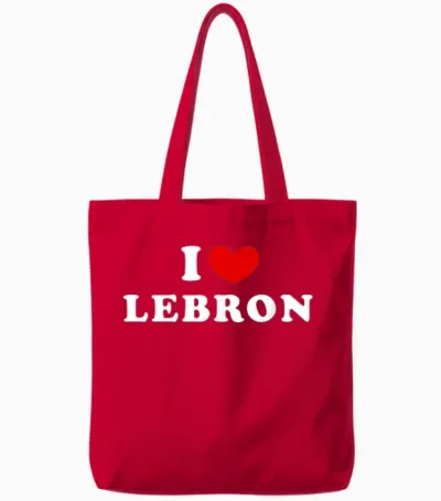 I Love Lebron, Ich Liebe Lebron Tote Bags - Red
