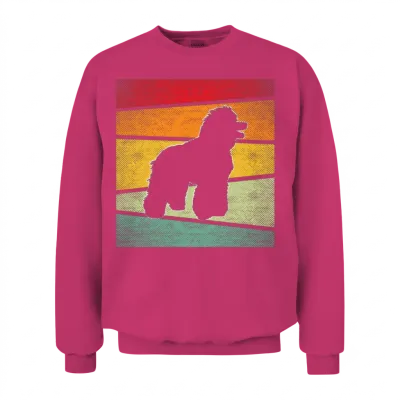 Poodle Retro Unisex Sweatshirt - Heliconia